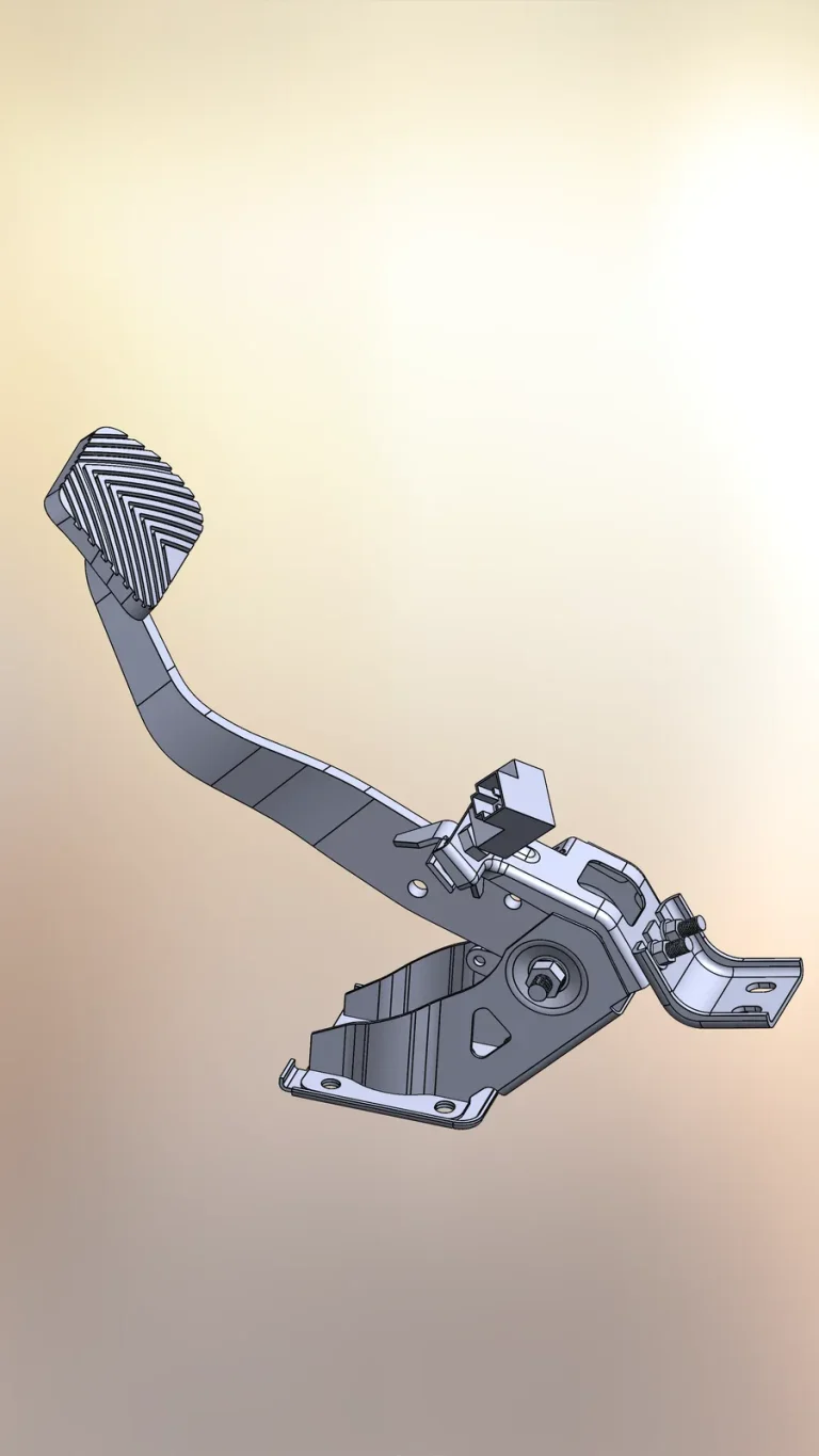 Brake pedal assembly: CAD model