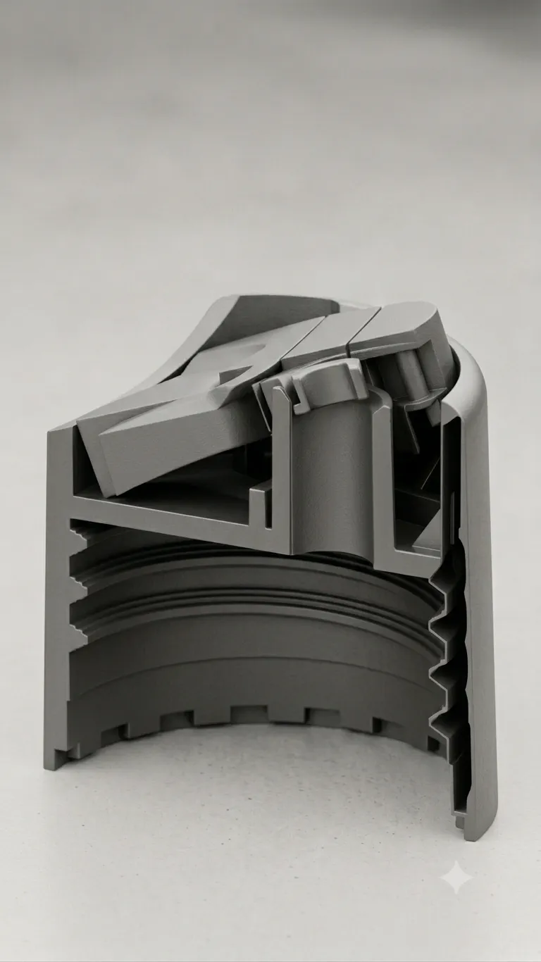 Cap mold core: finished part