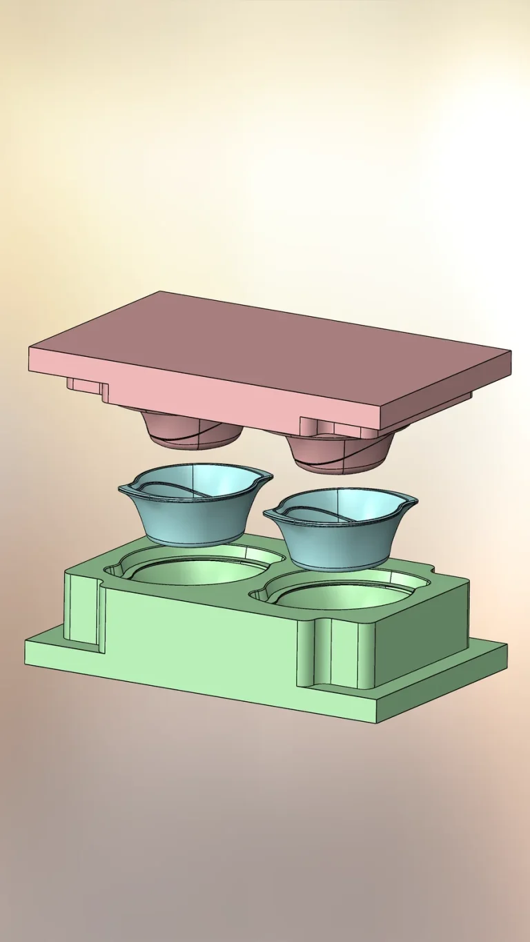 Cup forming mold: CAD model