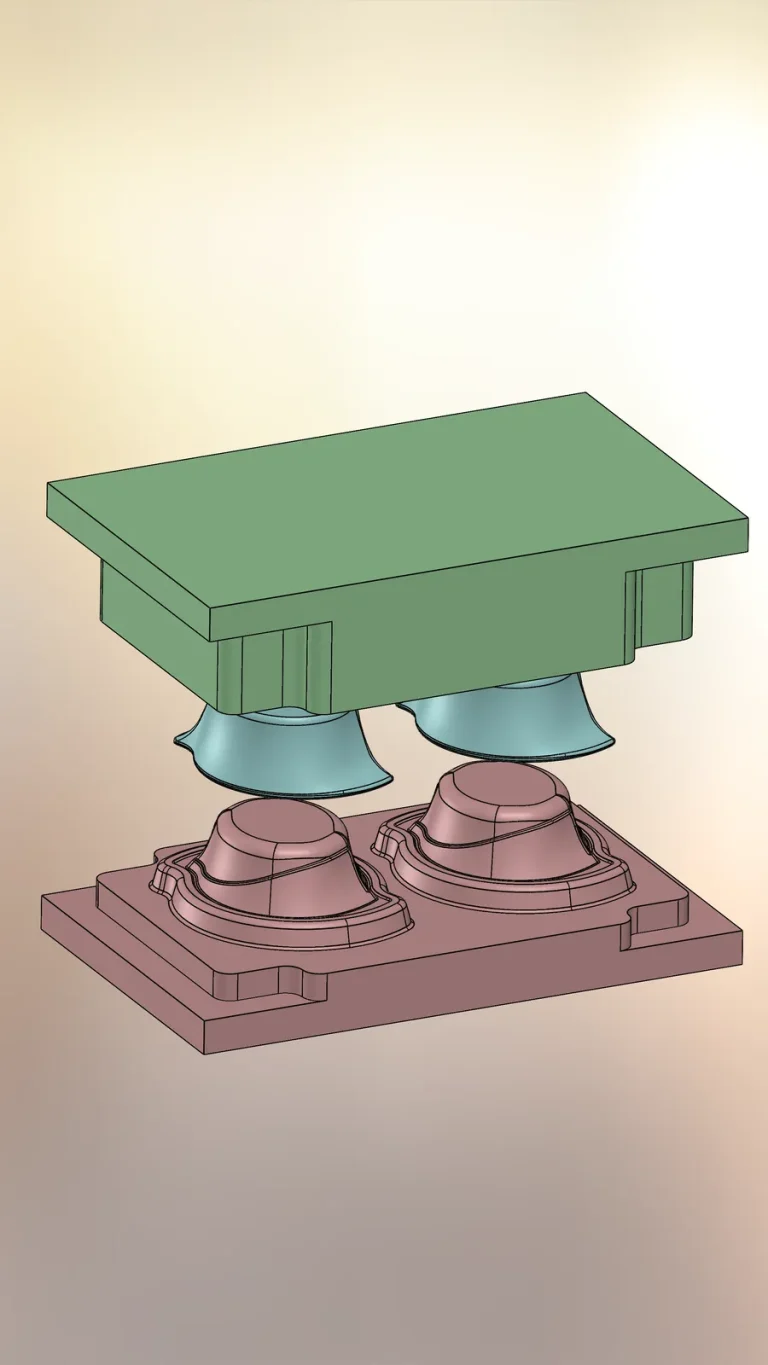 Cup forming mold: finished part