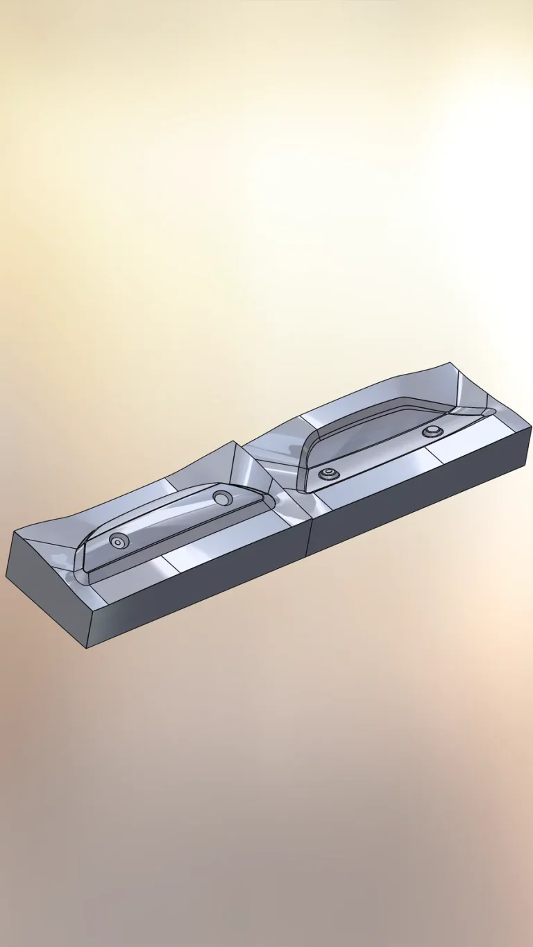 Machining fixture plate: CAD model