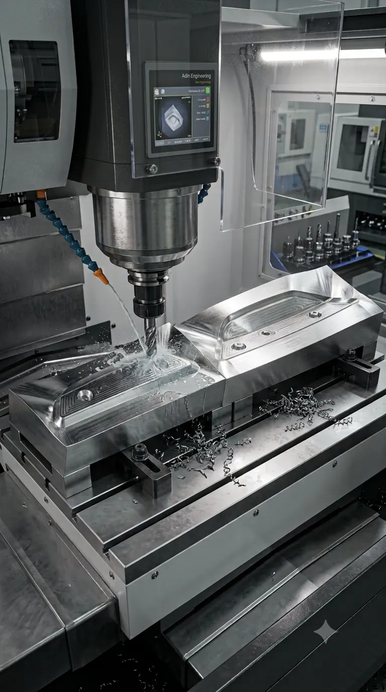 Machining fixture plate: finished part