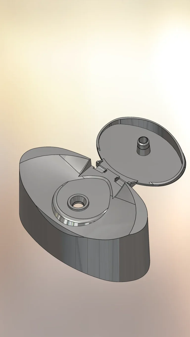 Flip-top cap: CAD model