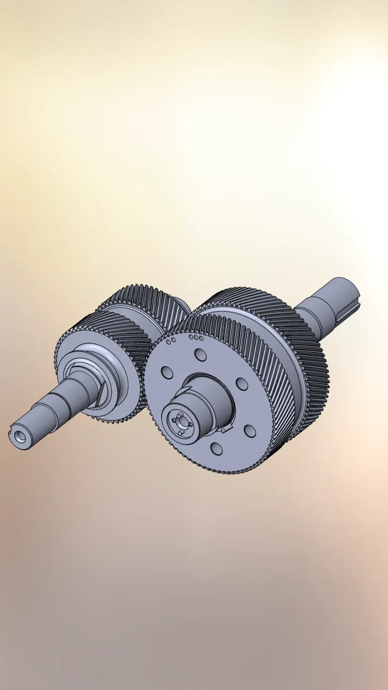 Gear shafts: CAD model
