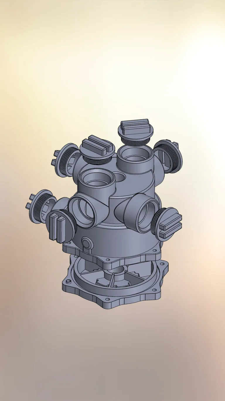 Hydraulic manifold block: CAD model