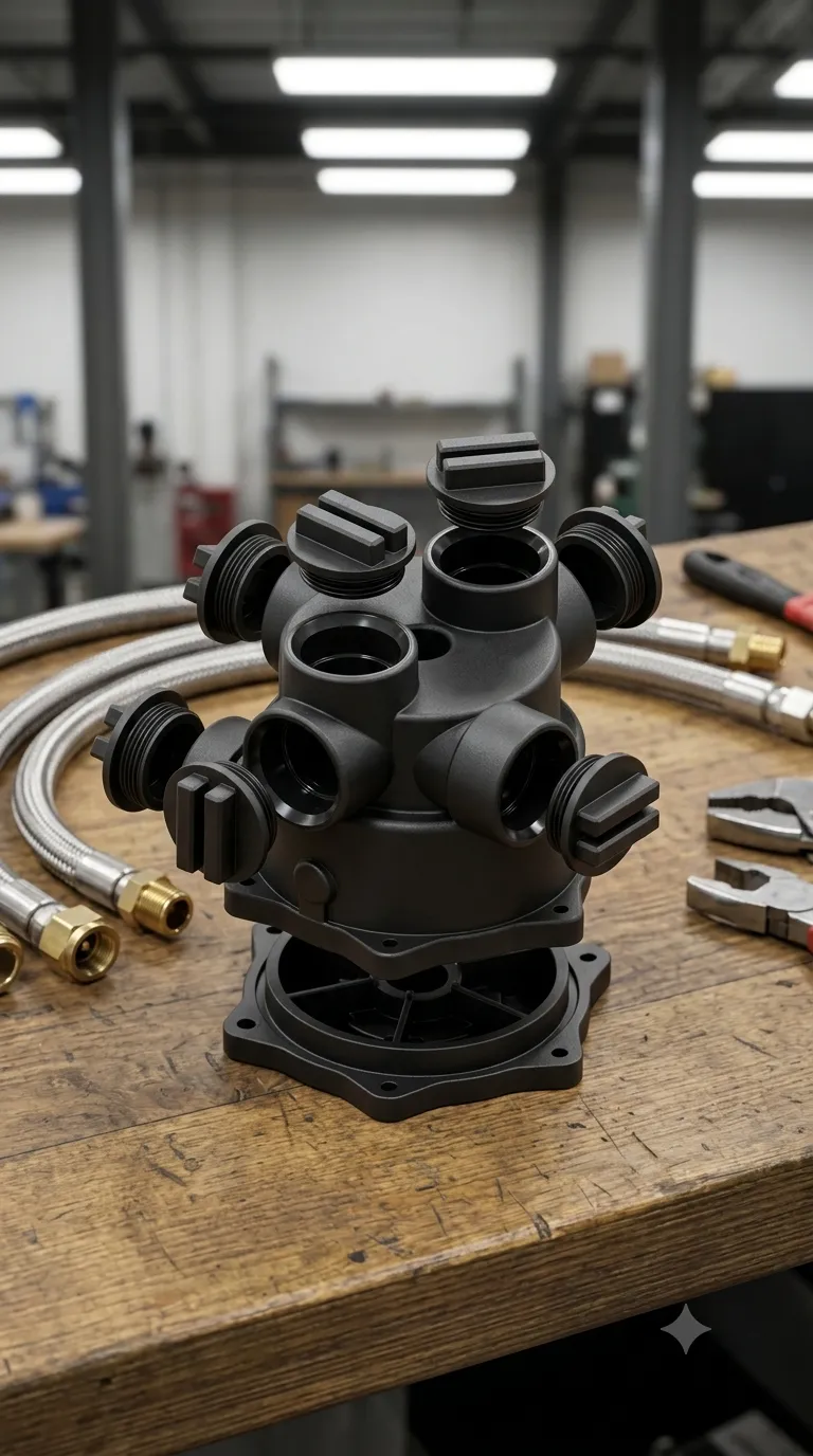 Hydraulic manifold block: finished part