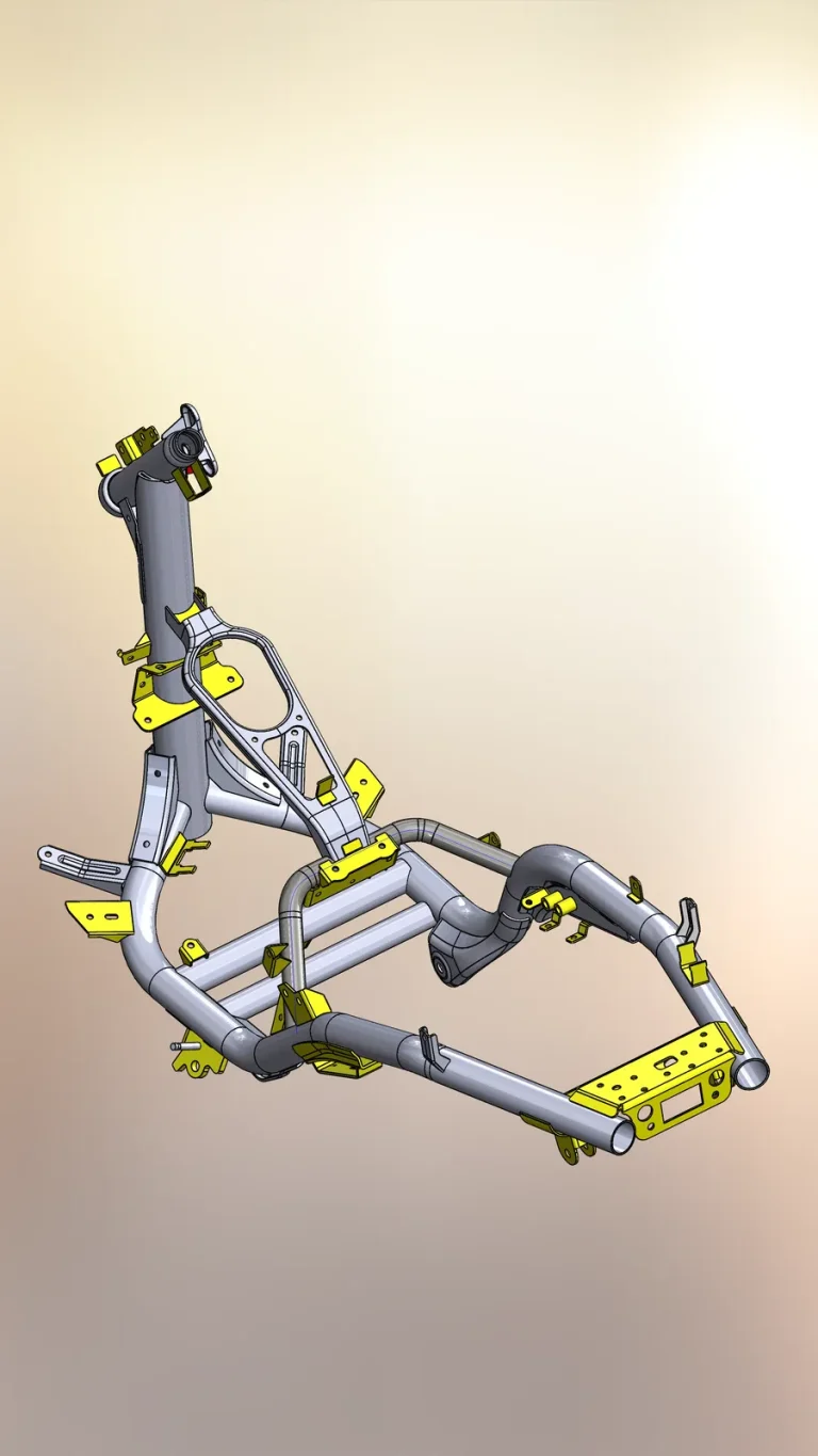 Motorcycle frame: CAD model