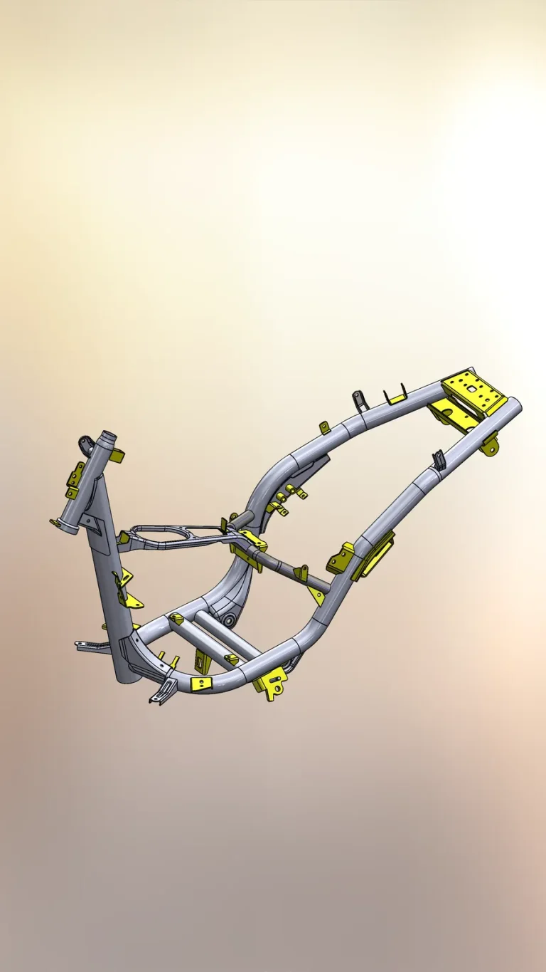 Motorcycle frame: finished part