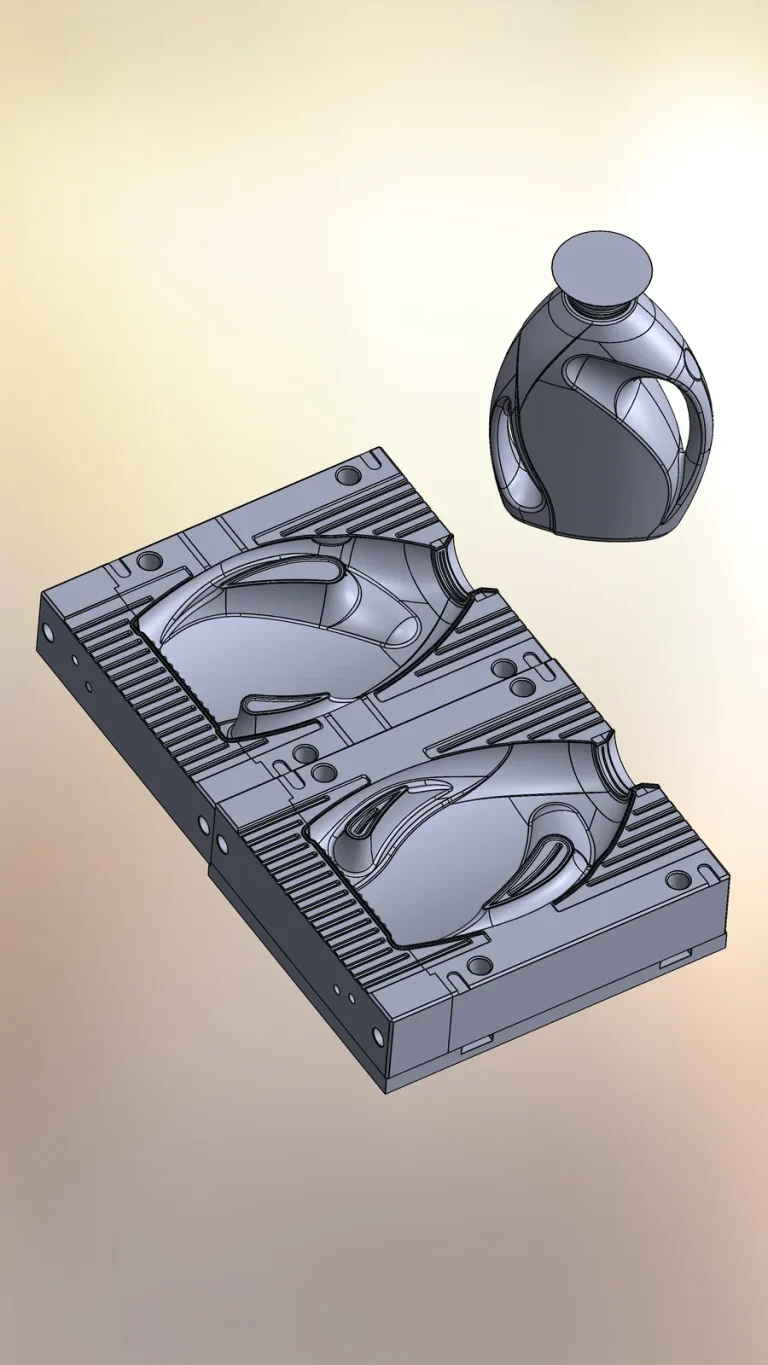 Perfume bottle mold: CAD model
