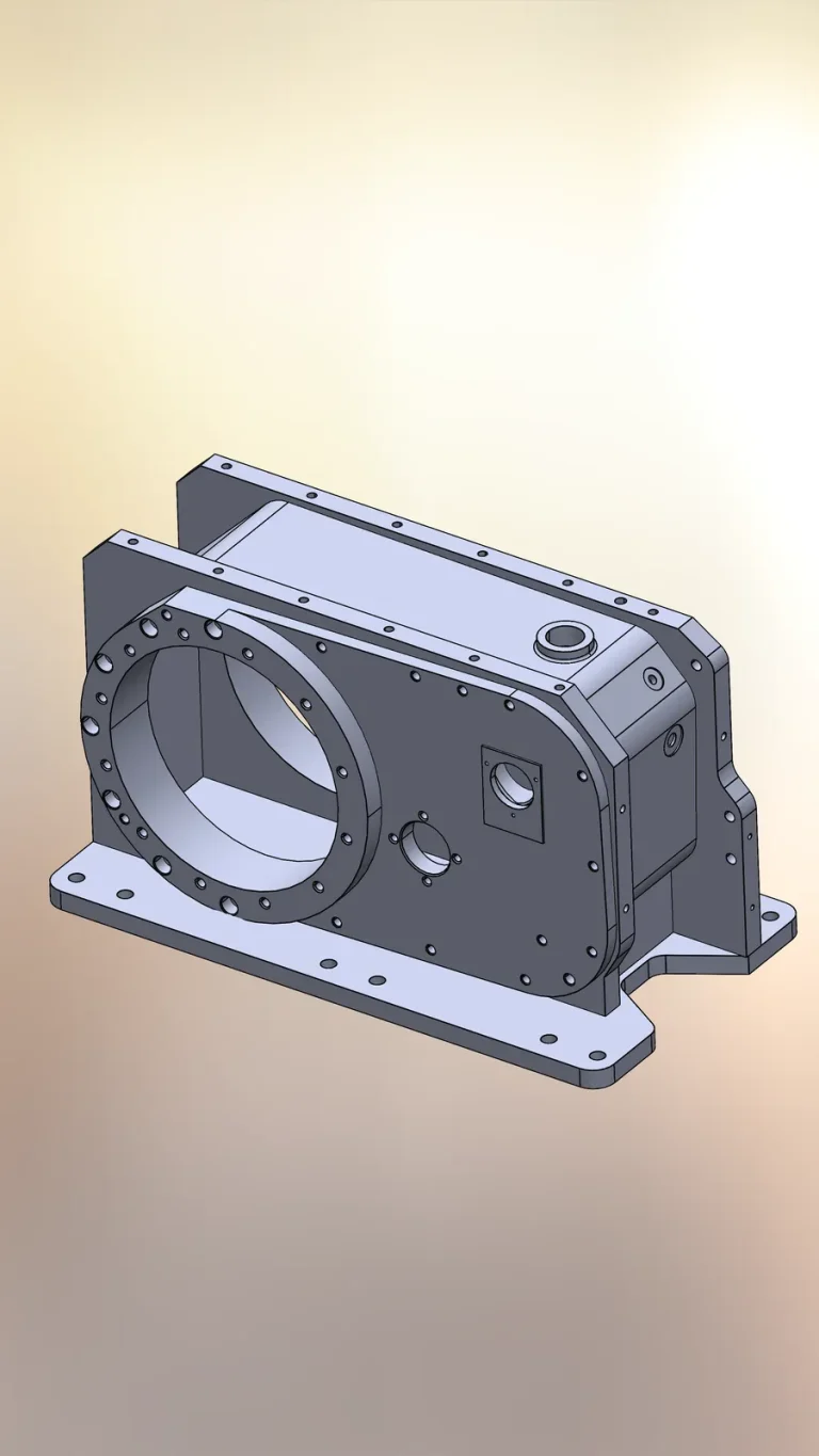 Machined pump casing: CAD model