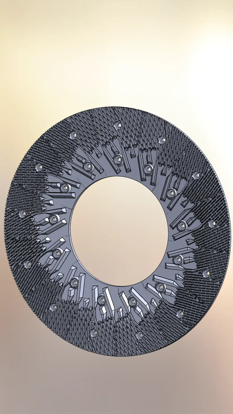 Radial heat sink: CAD model