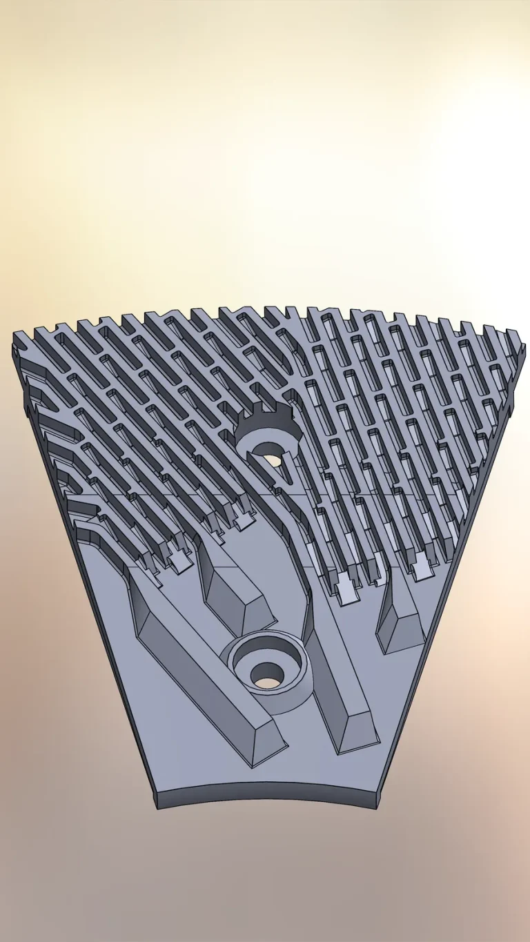 Radial heat sink: finished part