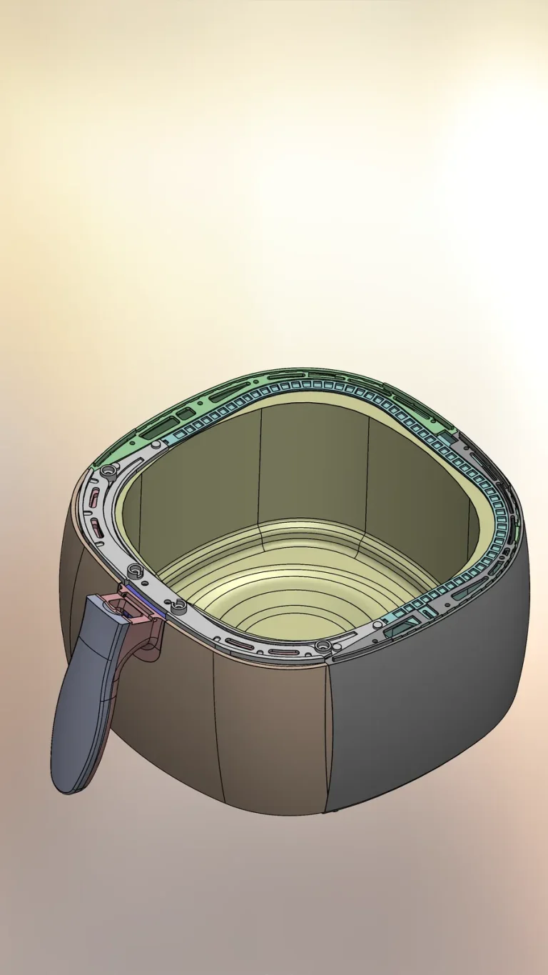 Rice cooker body: CAD model