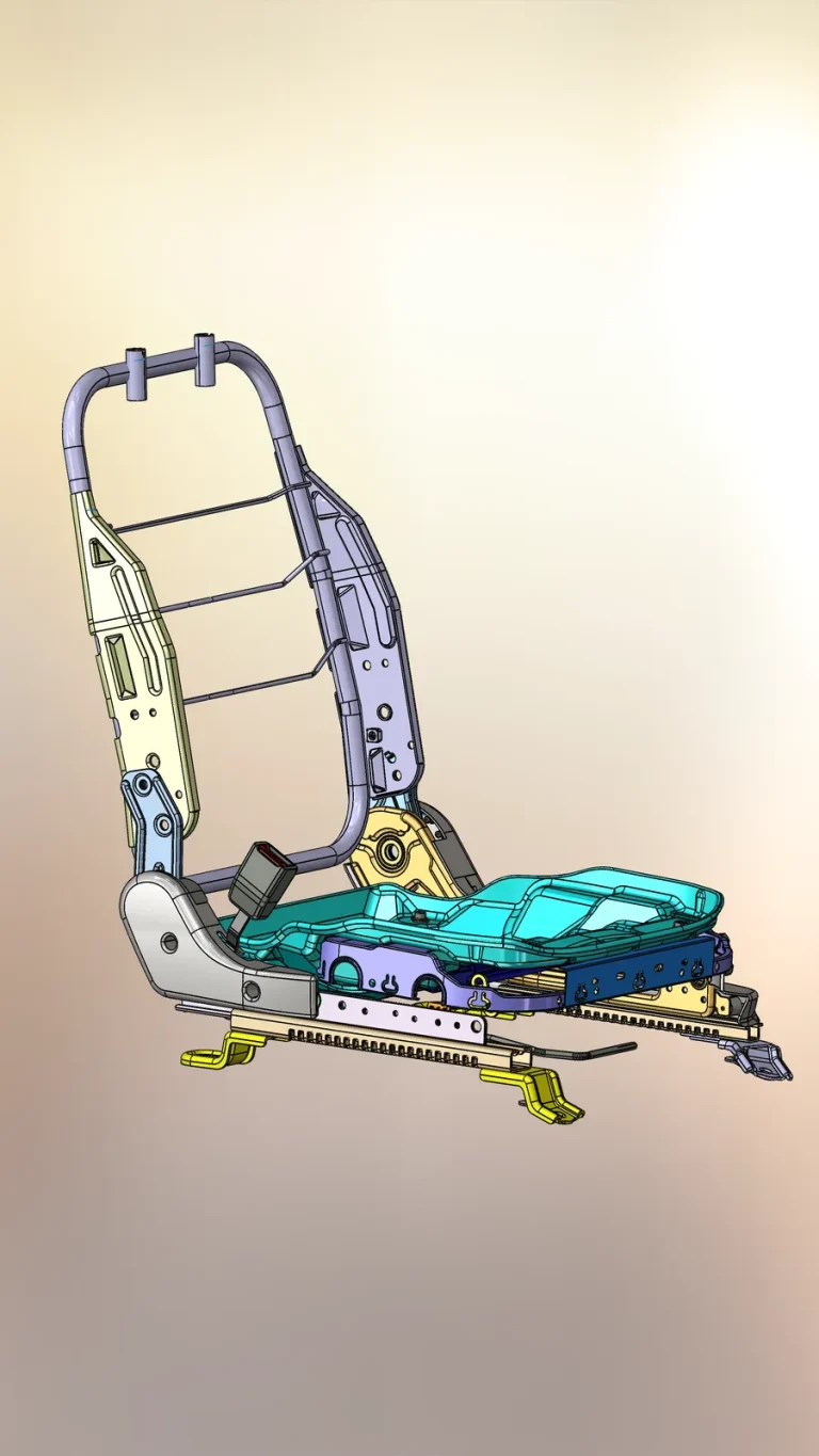 Seat frame with cushion: finished part