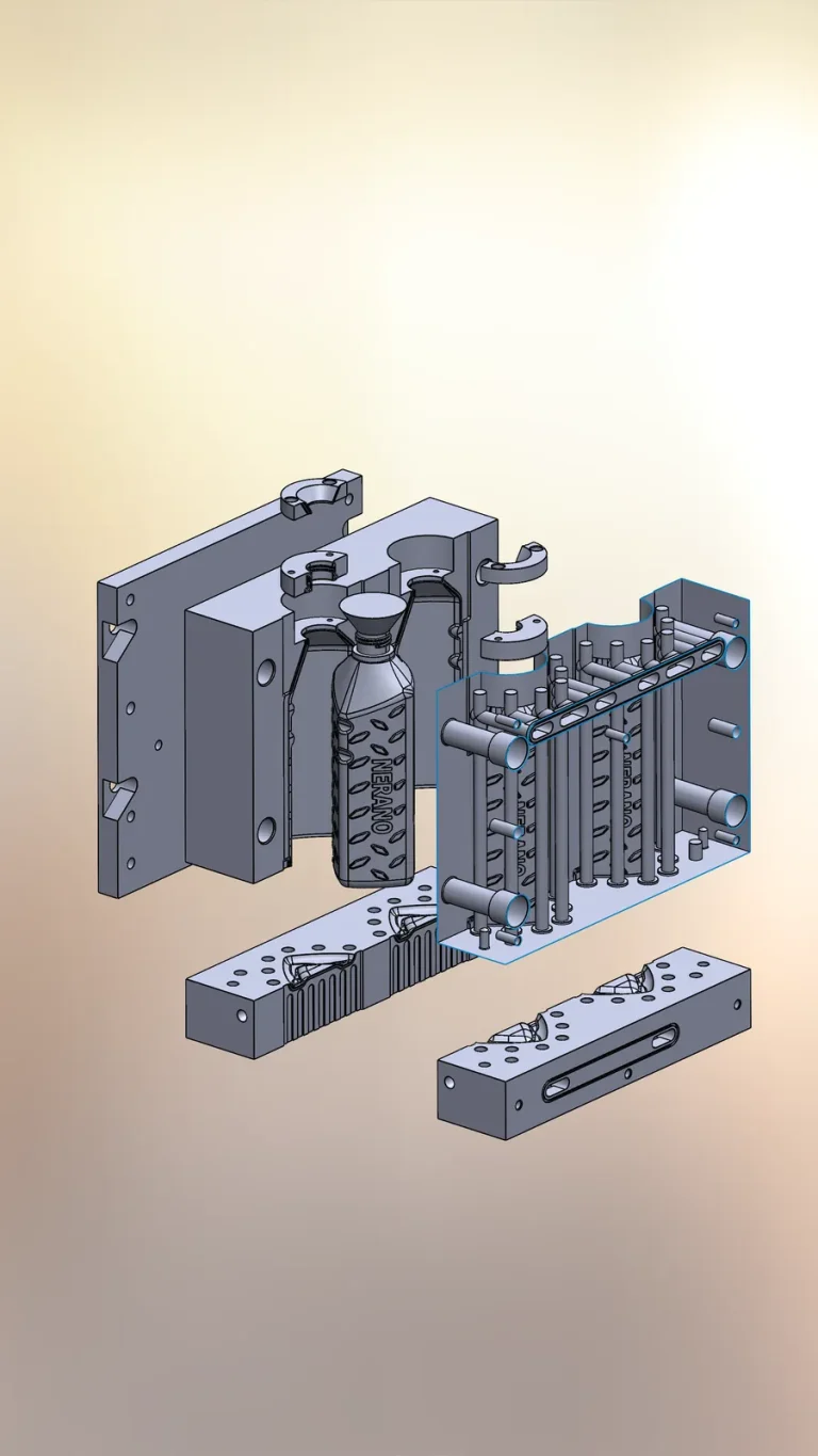 Spray bottle mold: CAD model