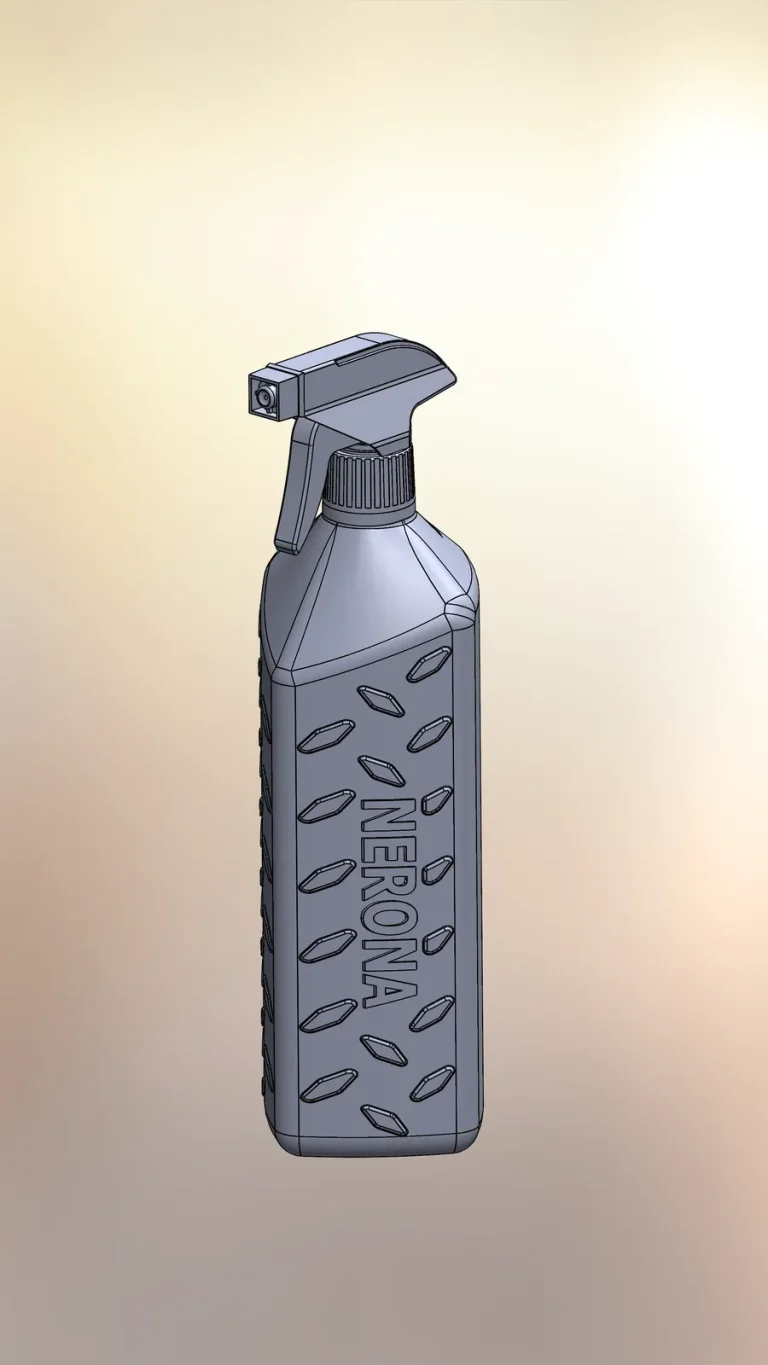 Spray bottle mold: finished part