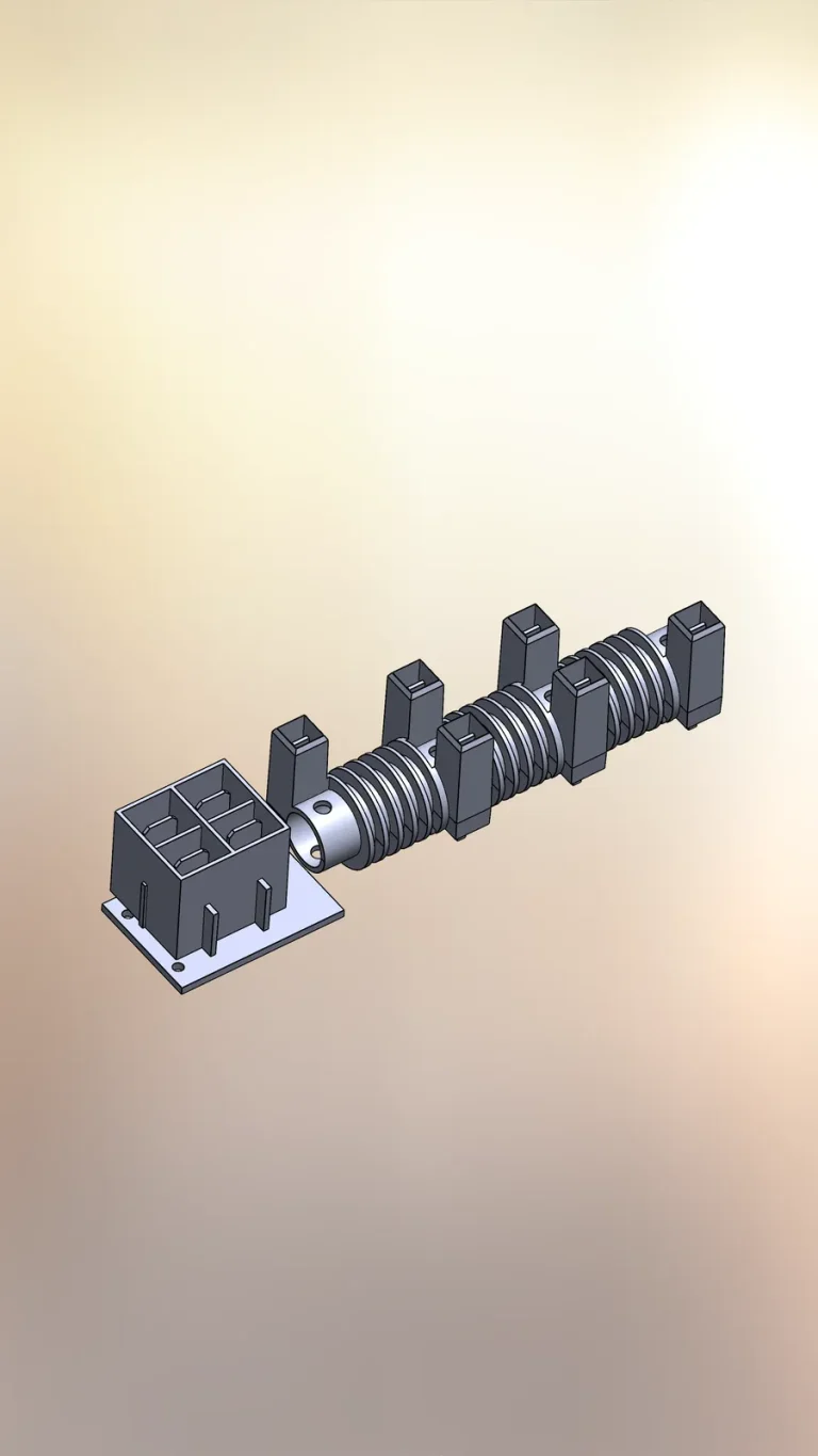 Spring-loaded valve block: CAD model