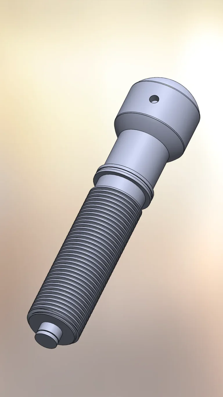 Threaded spindle: CAD model