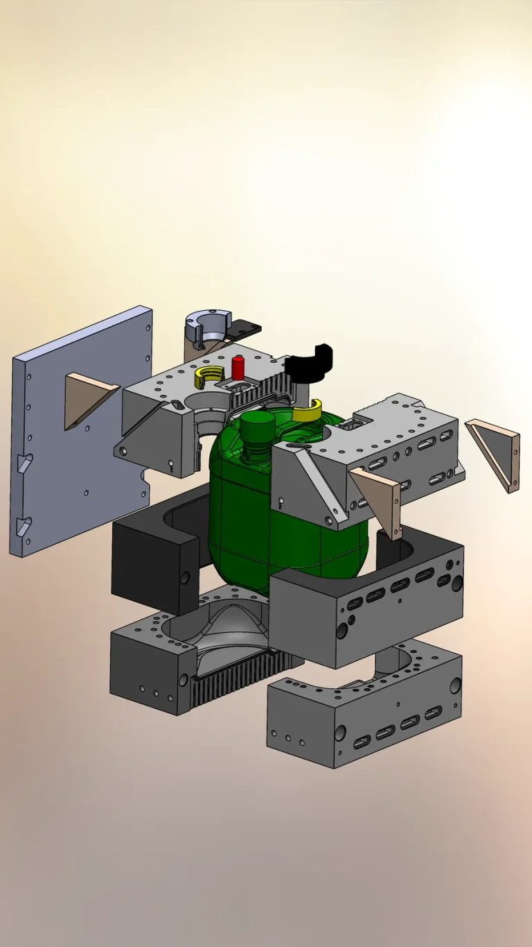 Two-plate mold: CAD model